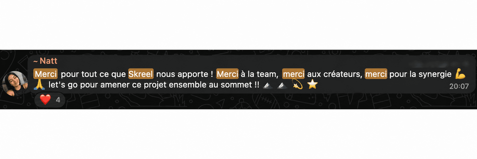 Message de Natt